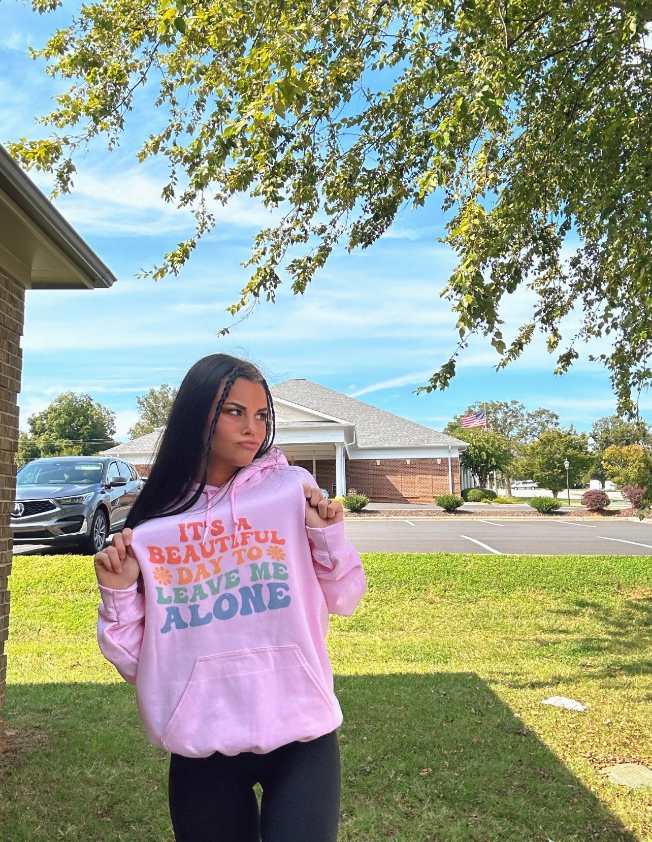plus size it’s a beautiful day to leave me alone hoodie