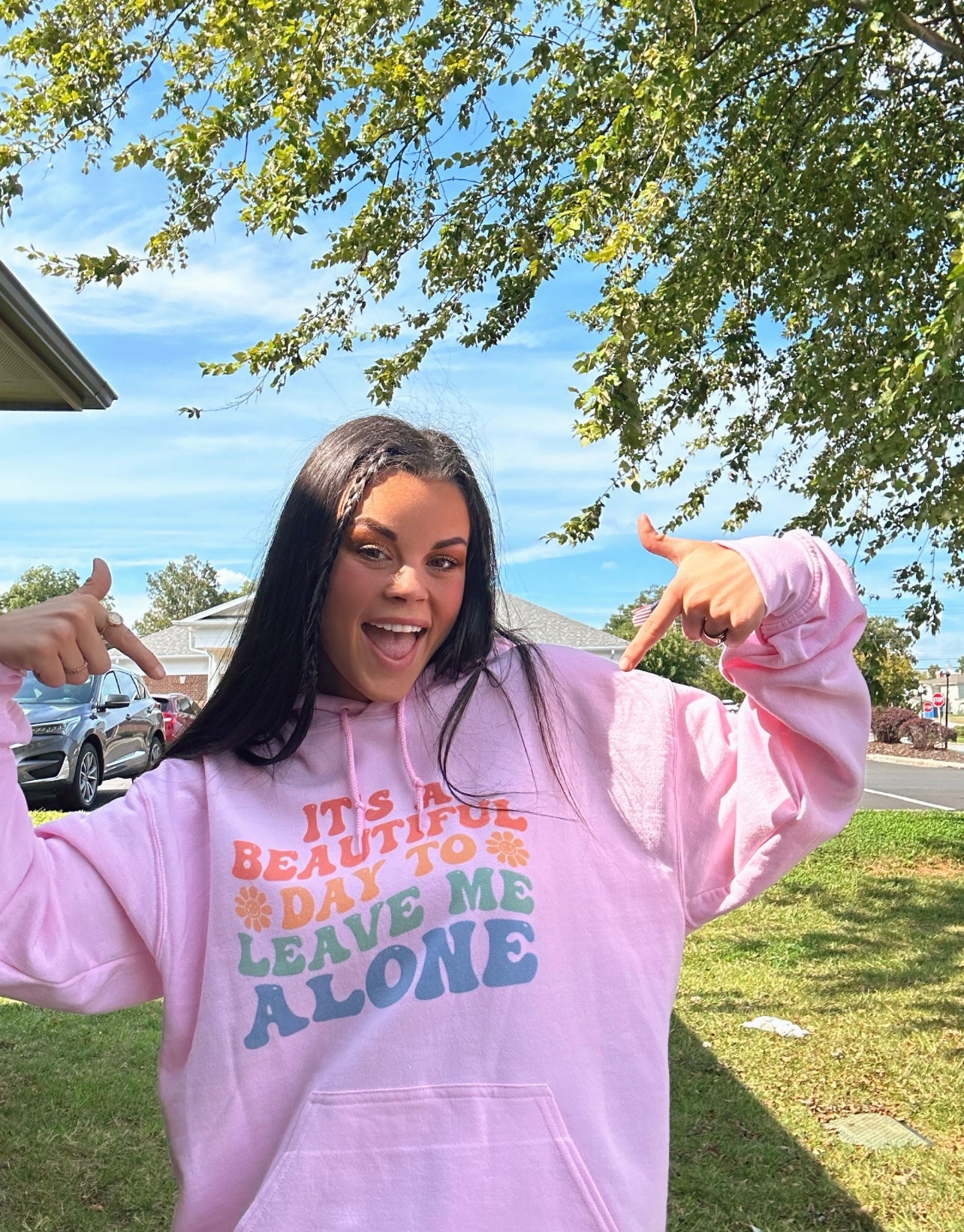 plus size it’s a beautiful day to leave me alone hoodie