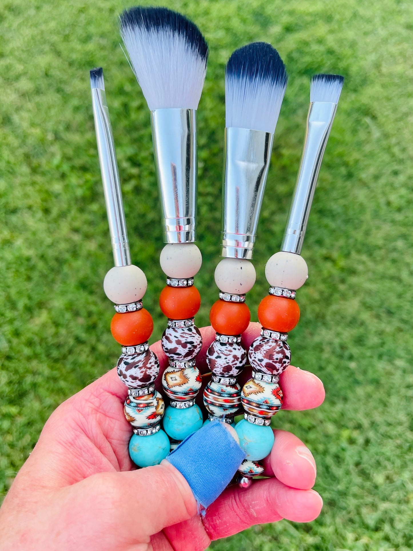 western silicone bead makeup brush set