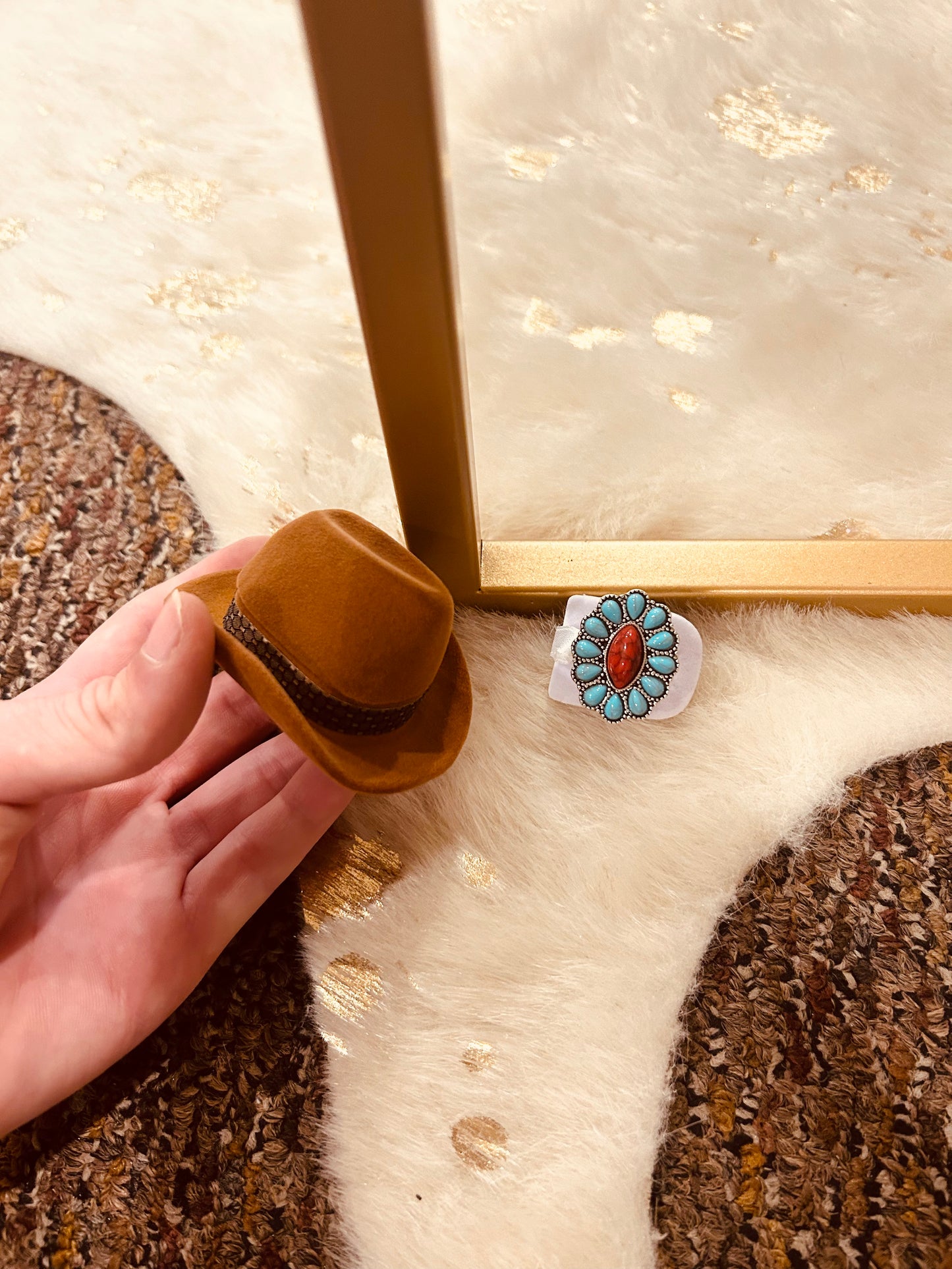 Cowboy hat ring case