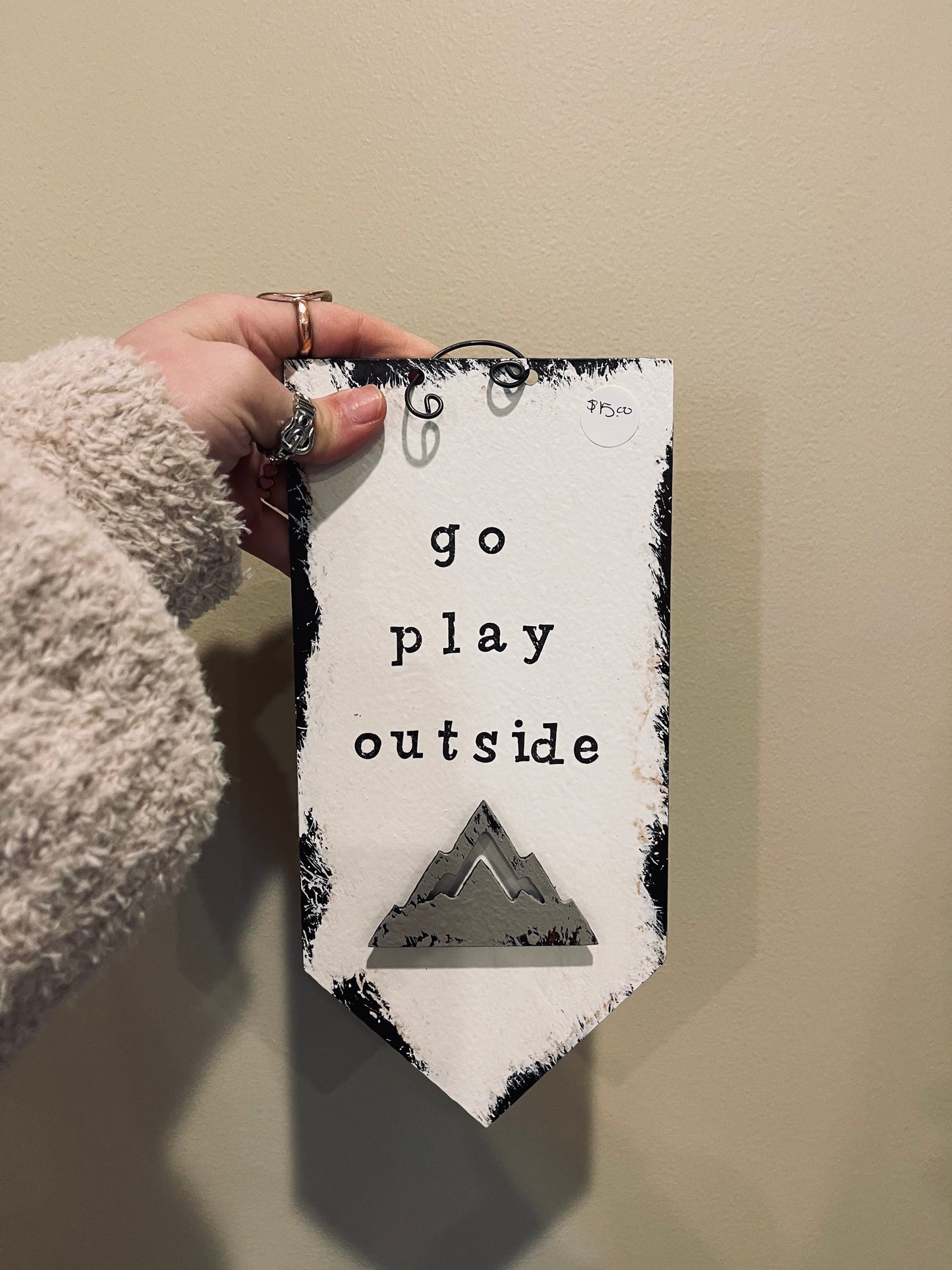 Go Play Outside Metal Sign
