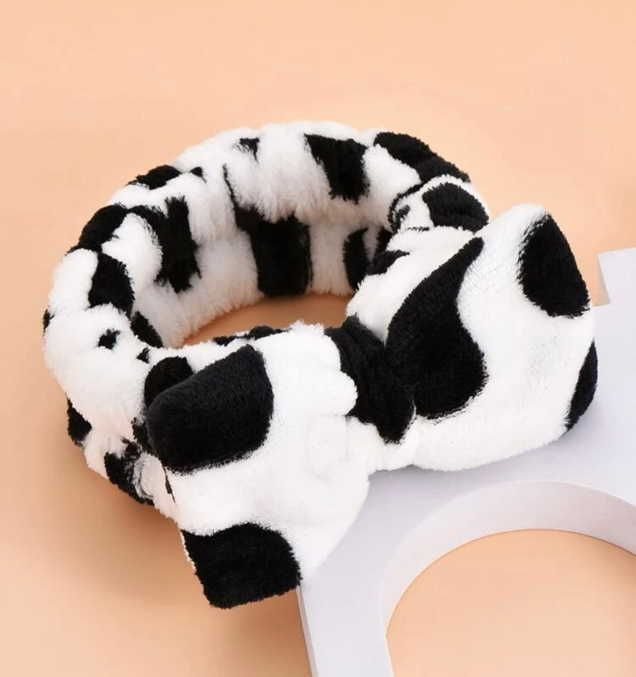 cow print makeup headband